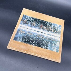 Vintage Hanging Tile Mystic Reflections Richard Luce Western Native American Wol